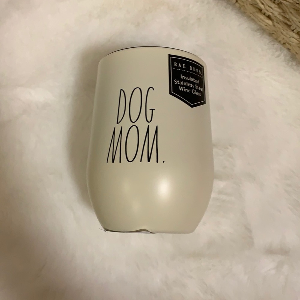 Rae Dunn wine Tumbler “Dog Mom”